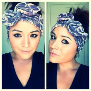 Purple swirl velvet dolly bow headband