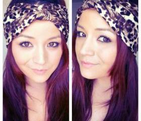 Leopard print turban 