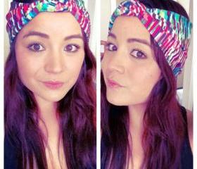 Rainbow print knotted headband