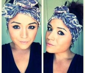 Purple swirl velvet dolly bow headband