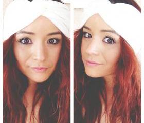 White faux turban